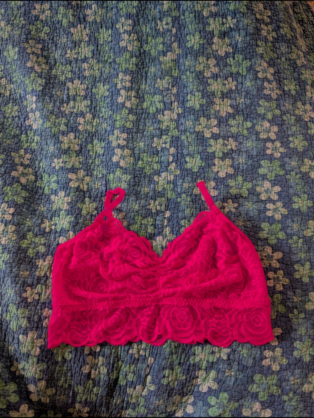 Victoria's Secret PINK Lace Bralette in Bright Pink